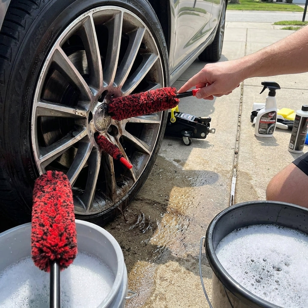Auto Wheel Detailing Brush lifestyle 1