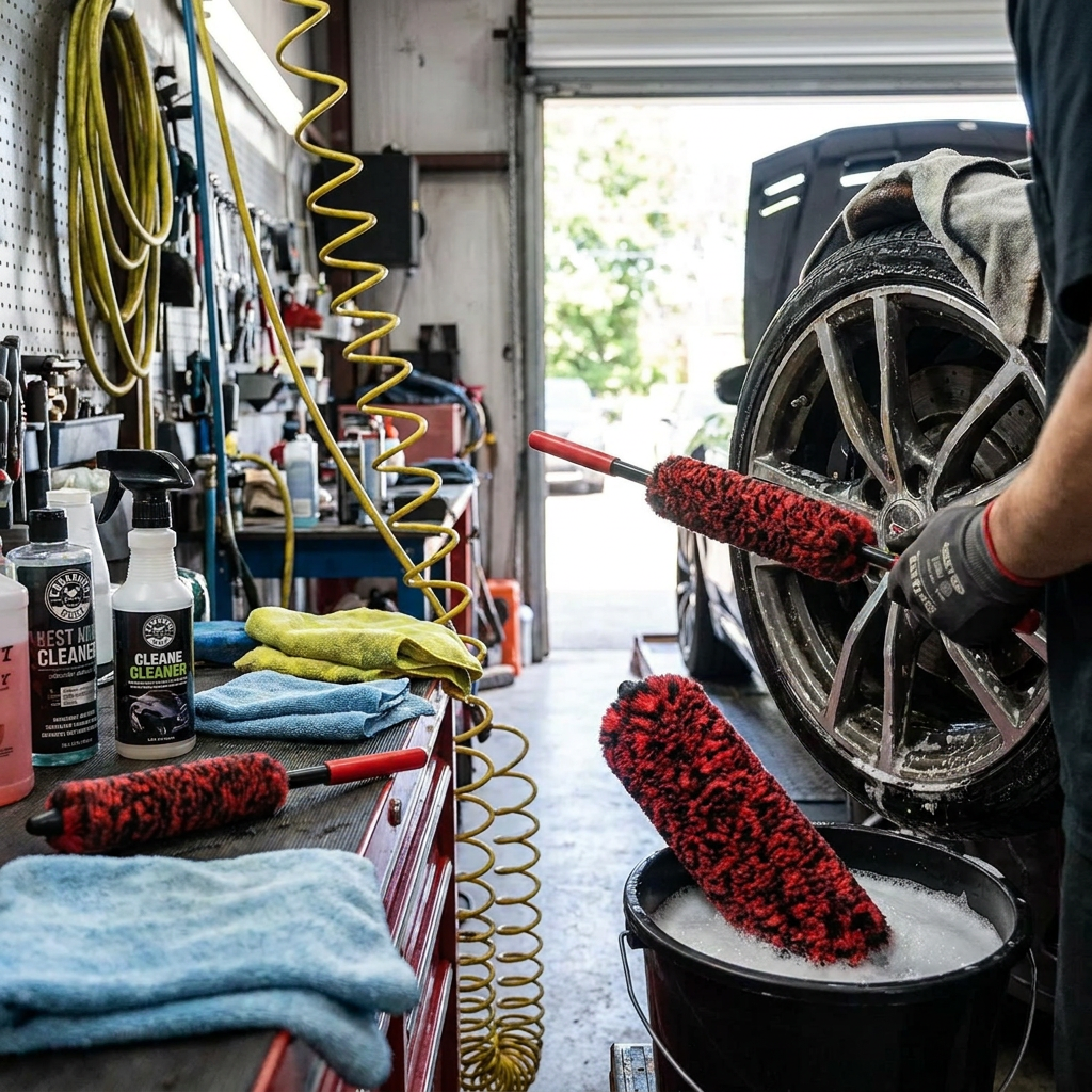 Auto Wheel Detailing Brush lifestyle 2