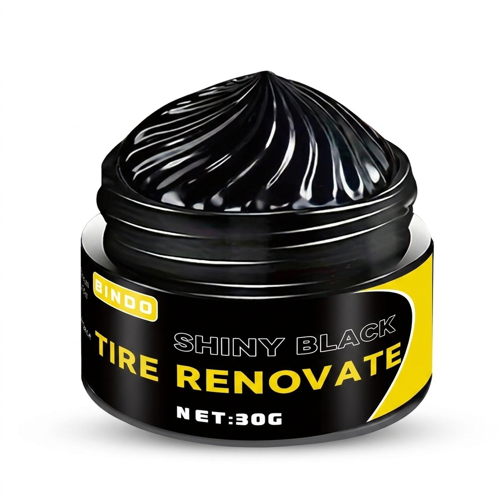Tire wax white bg 1