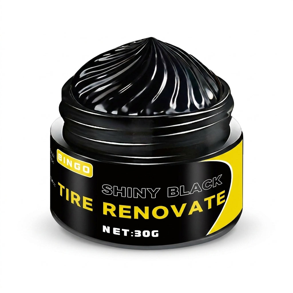 Tire wax white bg 3