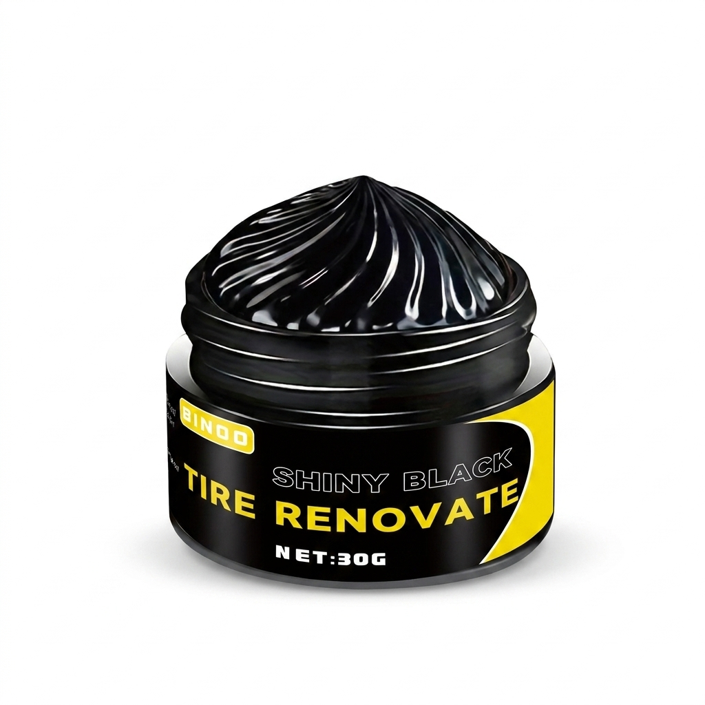 Tire wax white bg 2