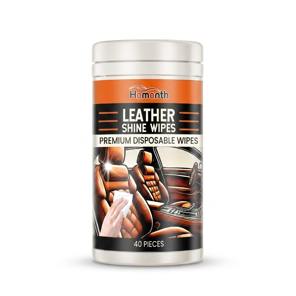 Leather wipes white background