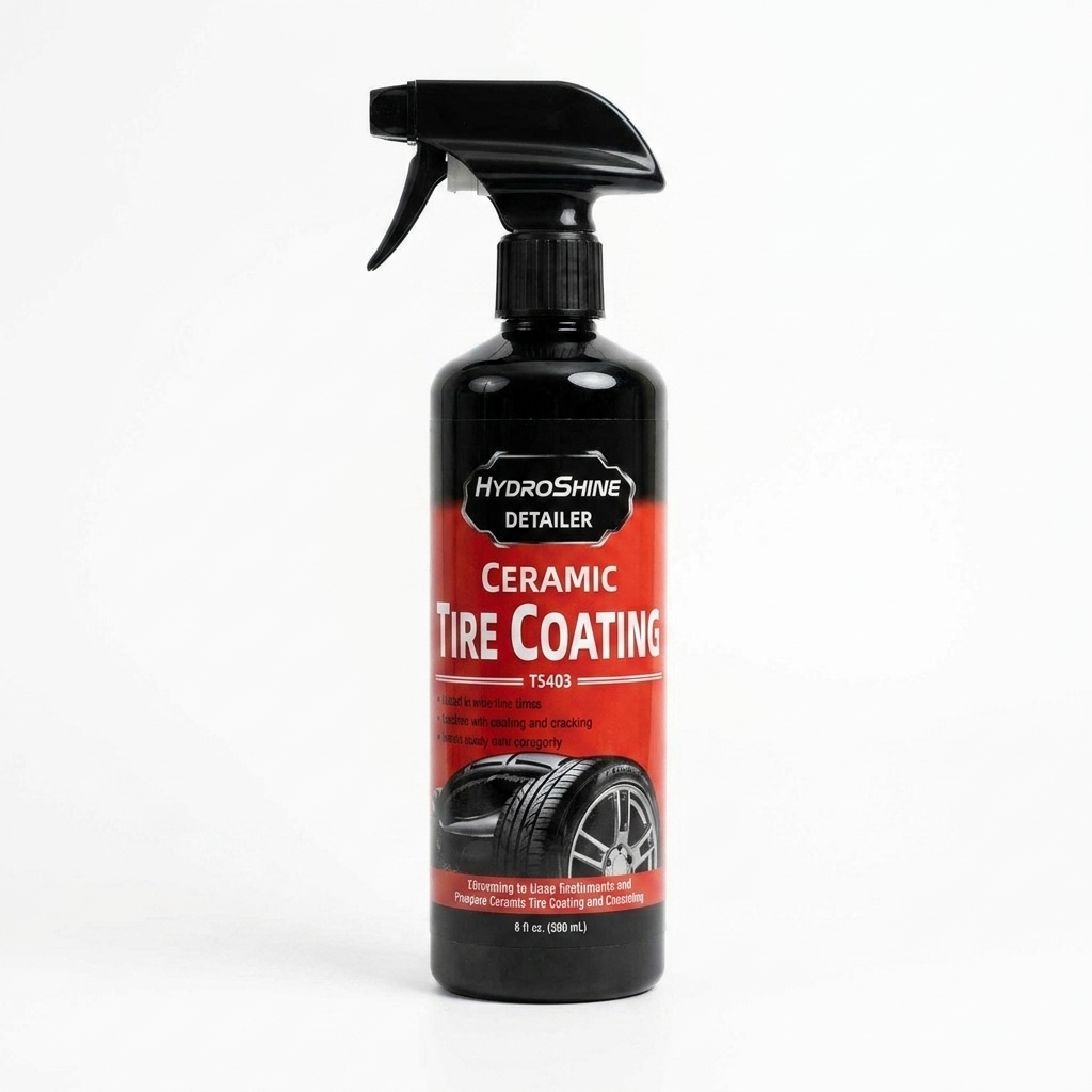 Tire coating white background