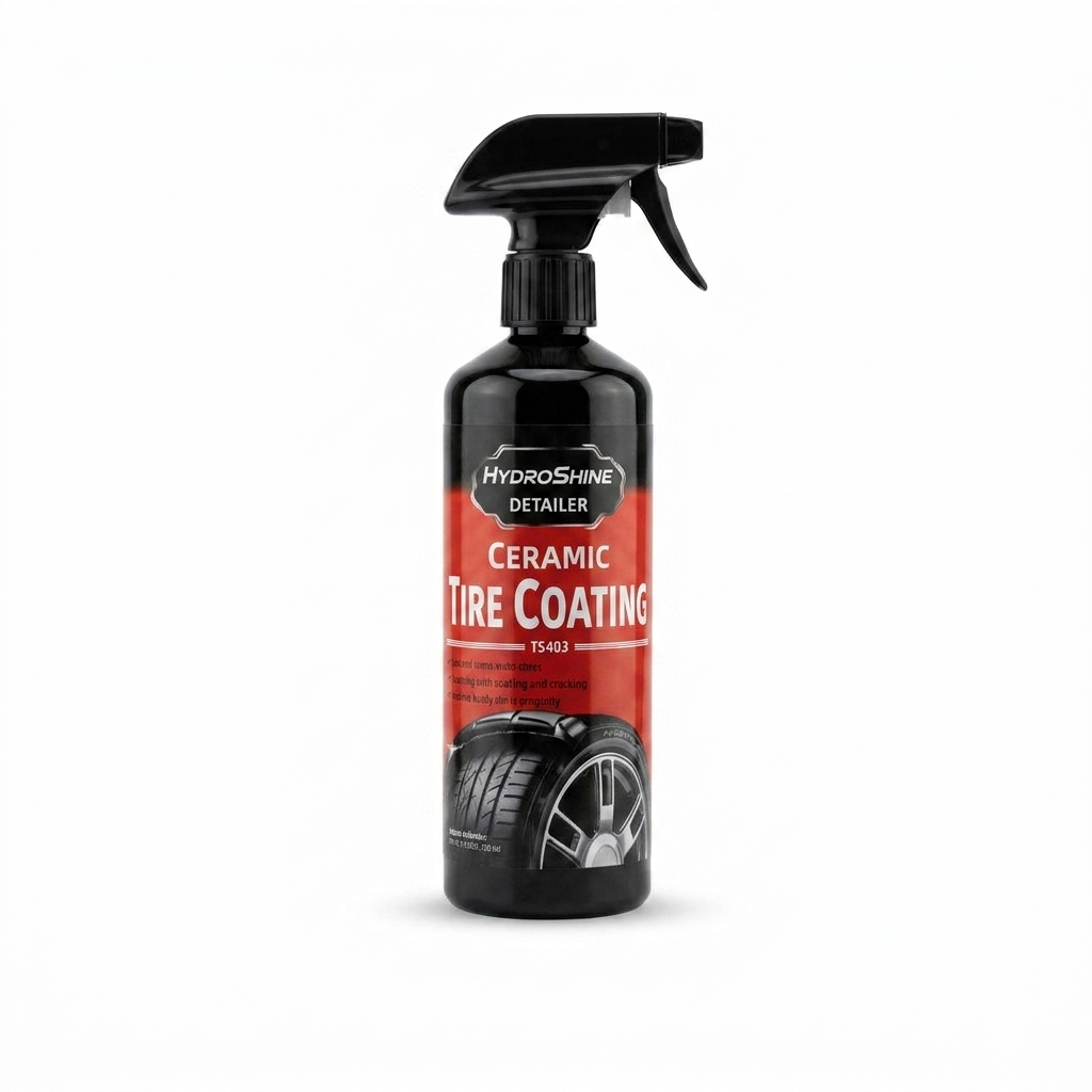 Tire coating white background